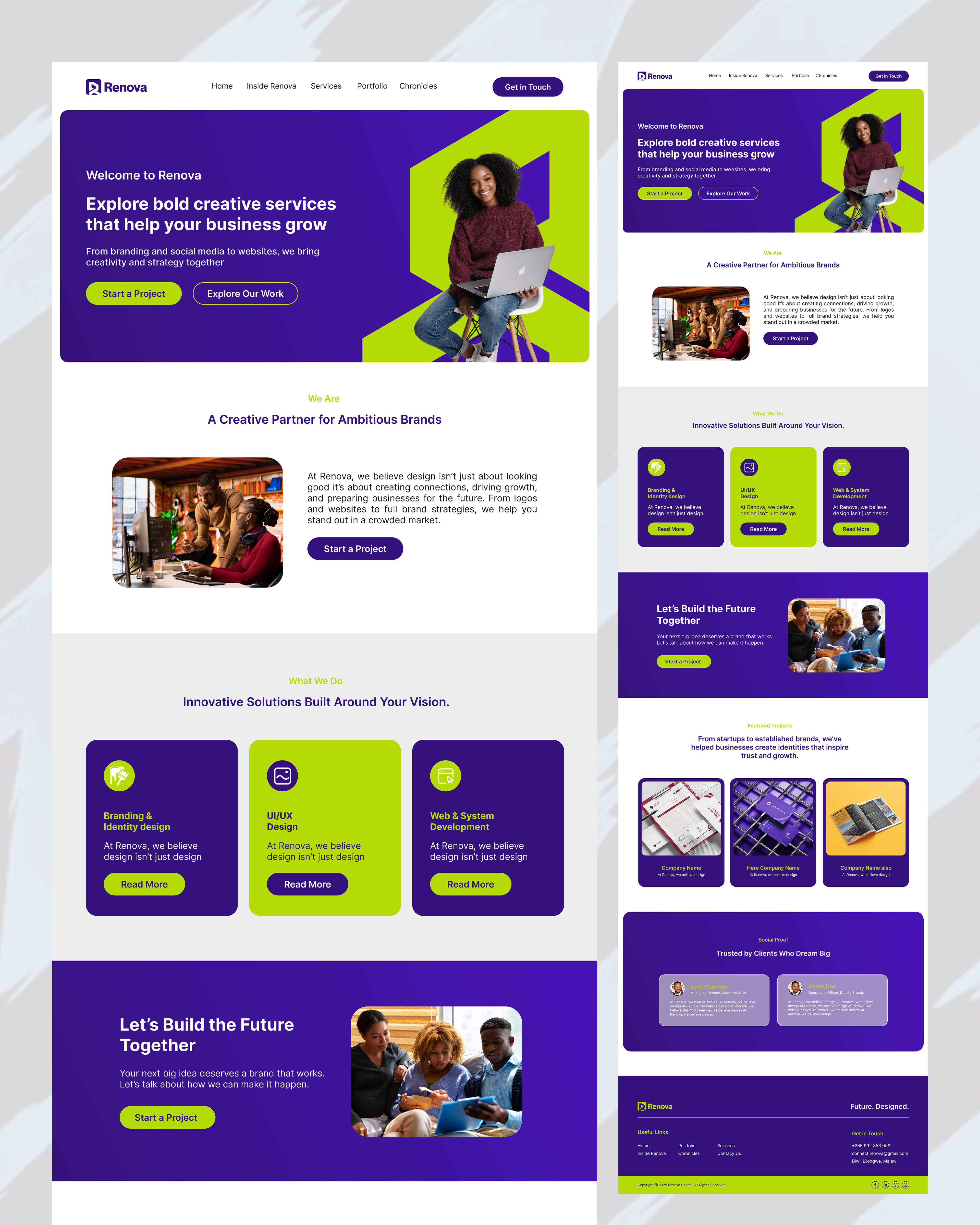 Renova Web Mockup
